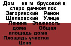 Дом 90 кв.м. брусовой в старо-дачном пос. Загорянский › Район ­ Щелковский › Улица ­ Ленина › Этажность дома ­ 2 › Общая площадь дома ­ 90 › Площадь участка ­ 1 500 › Цена ­ 35 000 - Московская обл., Королев г. Недвижимость » Дома, коттеджи, дачи аренда   . Московская обл.,Королев г.